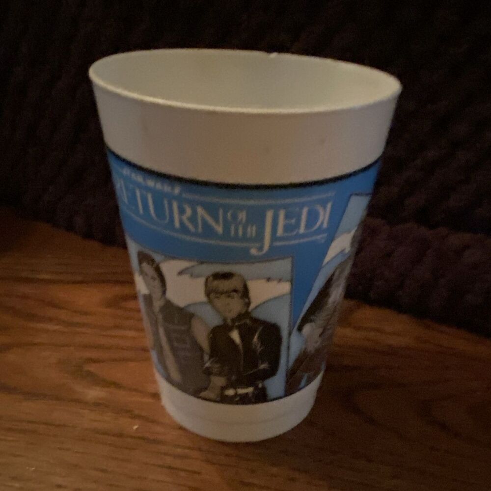 Star Wars ROTJ Plastic Cup Pepperidge Farm Han Luke Lando Leia Vintage 1983